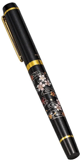 Yamanaka Lacquer Ware MAKI-E Urushi Lacquer Fountain Pen - Cherry Blossom and River -