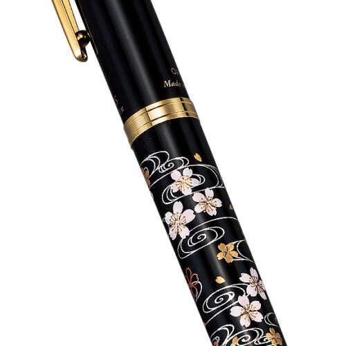 Yamanaka Lacquer Ware MAKI-E Urushi Lacquer Fountain Pen - Cherry Blossom and River -