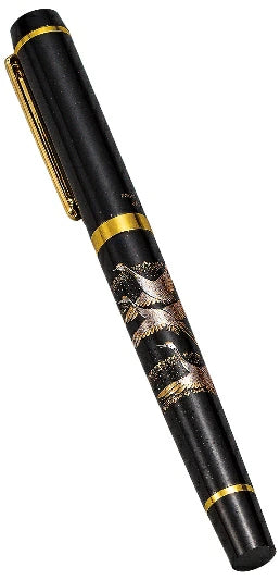 Yamanaka Lacquer Ware MAKI-E Urushi Lacquer Fountain Pen - Crane -