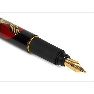 Yamanaka Lacquer Ware High Grade MAKI-E Urushi Lacquer Fountain Pen - Cranes at Sunrise -