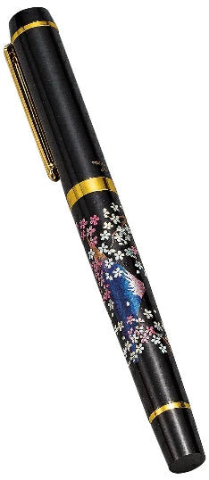 Yamanaka Lacquer Ware MAKI-E Urushi Lacquer Fountain Pen - Mt.Fuji and Cherry Blossom -