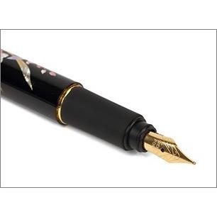 Yamanaka Lacquer Ware MAKI-E Urushi Lacquer Fountain Pen - Orchid -