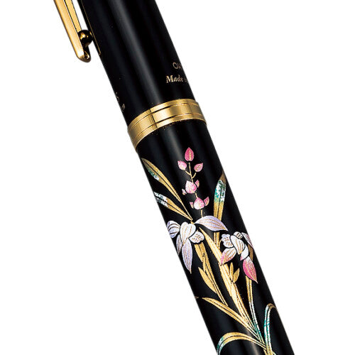 Yamanaka Lacquer Ware MAKI-E Urushi Lacquer Fountain Pen - Orchid -
