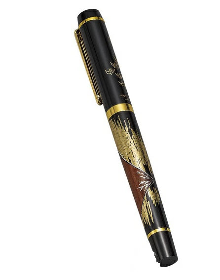 Yamanaka Lacquer Ware High Grade MAKI-E Urushi Lacquer Fountain Pen - Red Fuji -