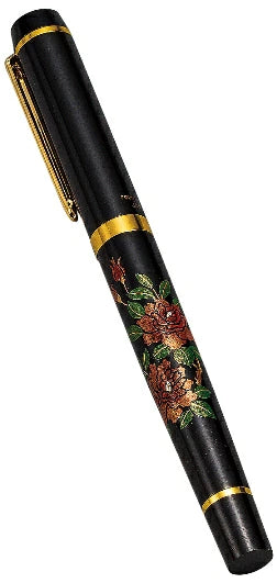 Yamanaka Lacquer Ware MAKI-E Urushi Lacquer Fountain Pen - Rose -