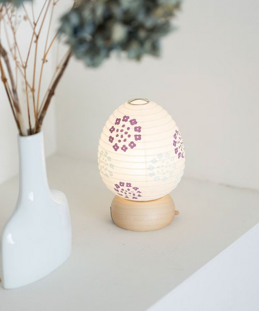 Mini Yame Lantern - Hydrangea - , Japanese Chochin, traditional japanese paper lantern