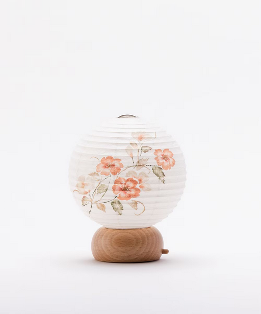 Mini Yame Lantern - Dog Rose - , Japanese Chochin, traditional japanese paper lantern