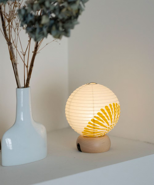 Mini Yame Lantern - Chrysanthemum - , Japanese Chochin, traditional japanese paper lantern