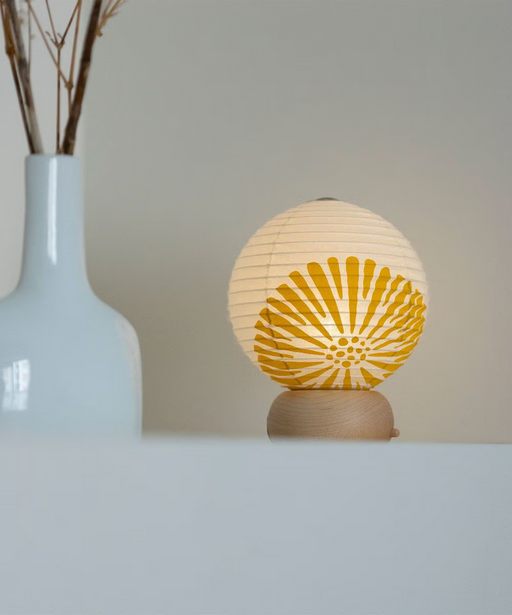 Mini Yame Lantern - Chrysanthemum - , Japanese Chochin, traditional japanese paper lantern