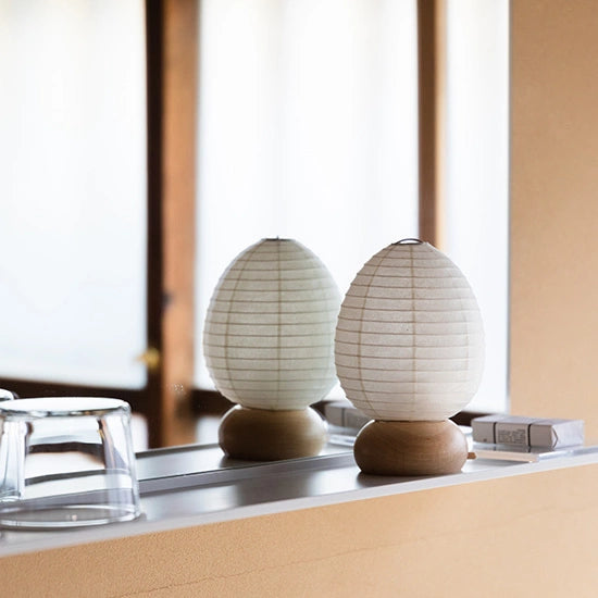 Mini Yame Lantern - Egg - , Japanese Chochin, traditional japanese paper lantern