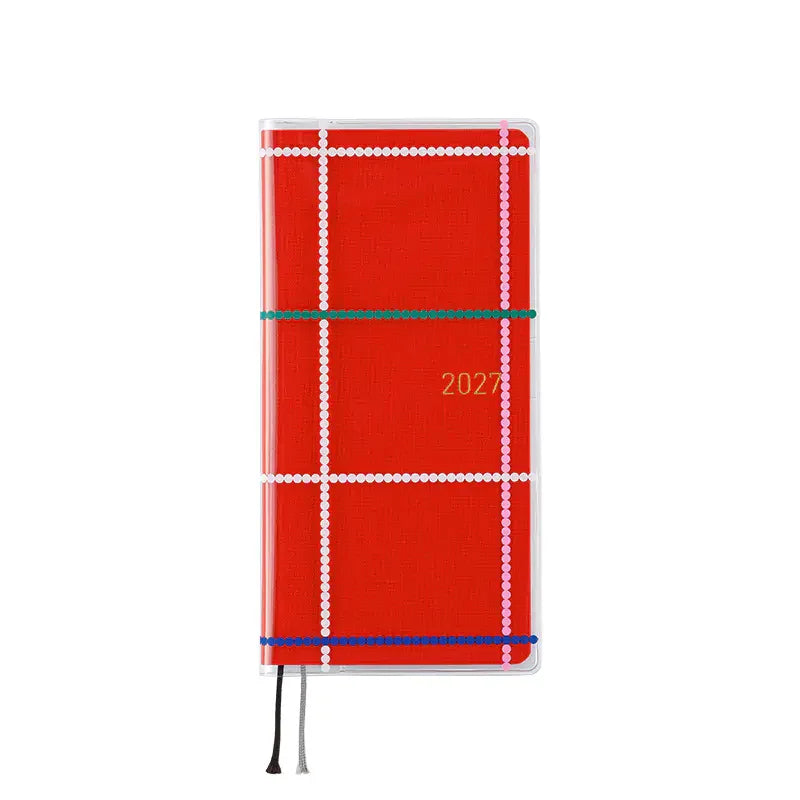 Yoshie Watanabe: Clear Cover for Weeks (Dotted Plaid), 2027 Hobonichi Accessories