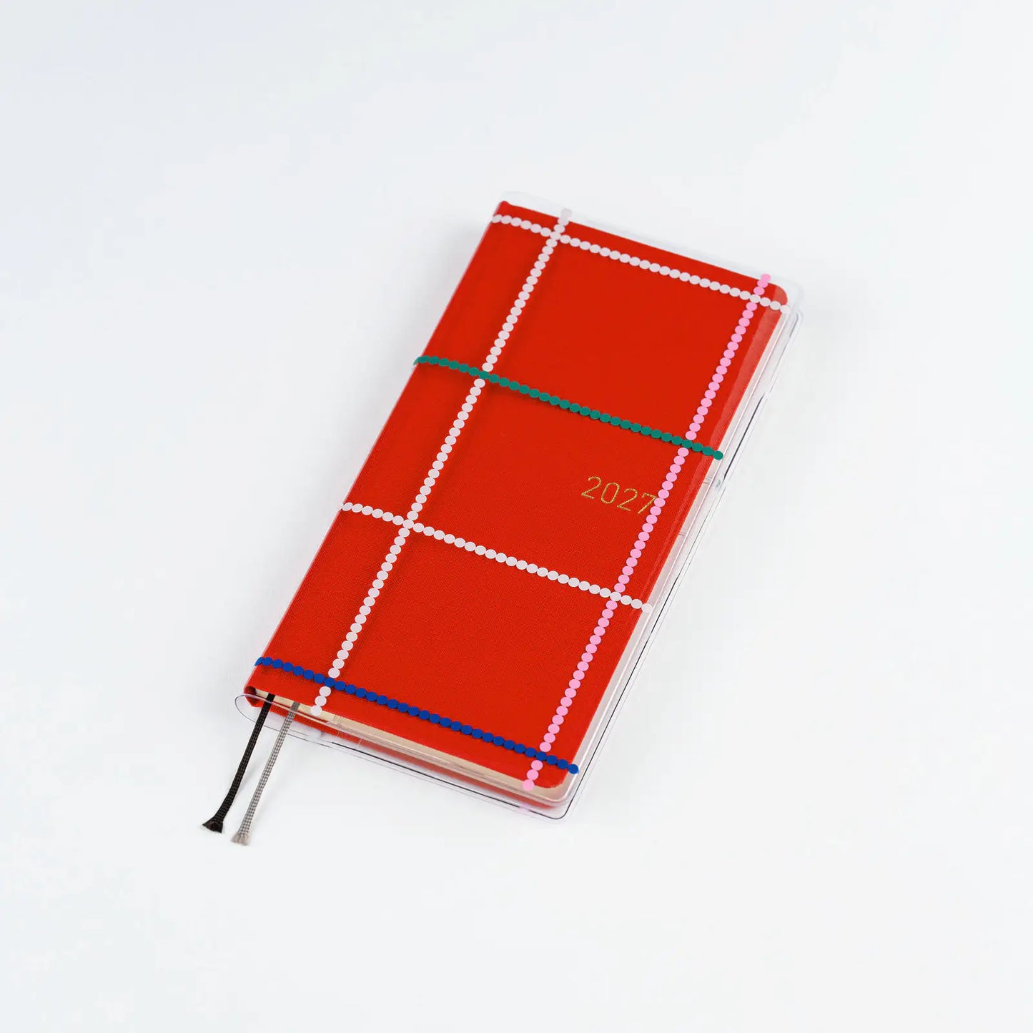 Yoshie Watanabe: Clear Cover for Weeks (Dotted Plaid), 2027 Hobonichi Accessories