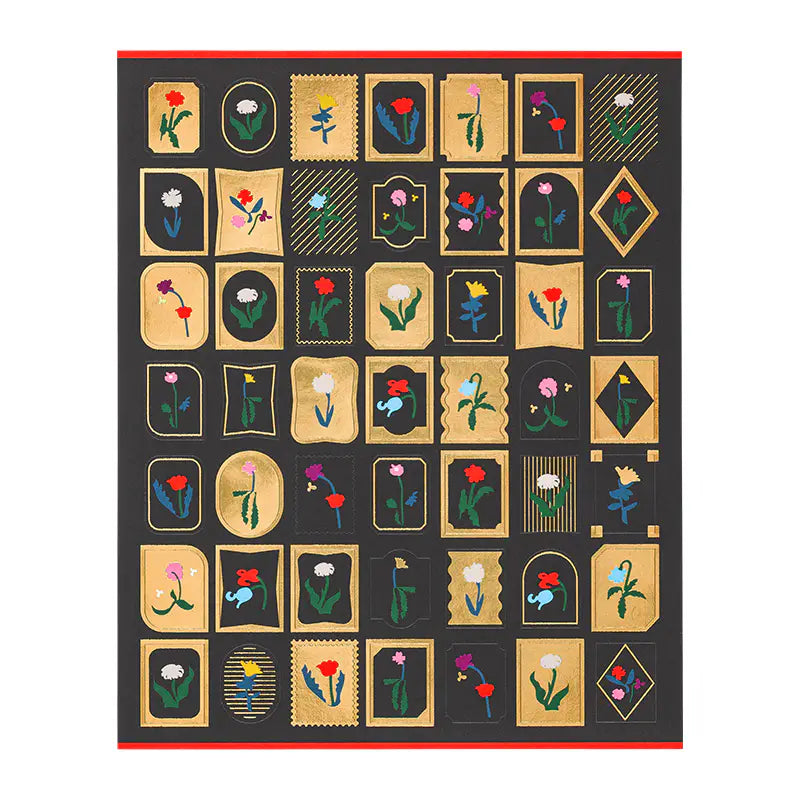 Yoshie Watanabe: Foil-Stamped Stickers (Petit Bloom), 2027 Hobonichi Accessories