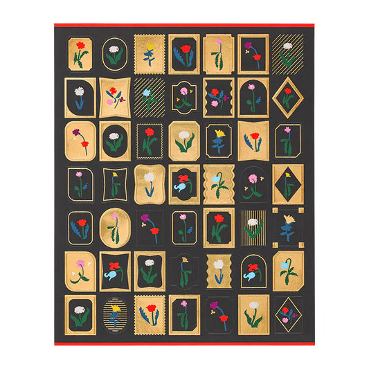 Yoshie Watanabe: Foil-Stamped Stickers (Petit Bloom), 2027 Hobonichi Accessories