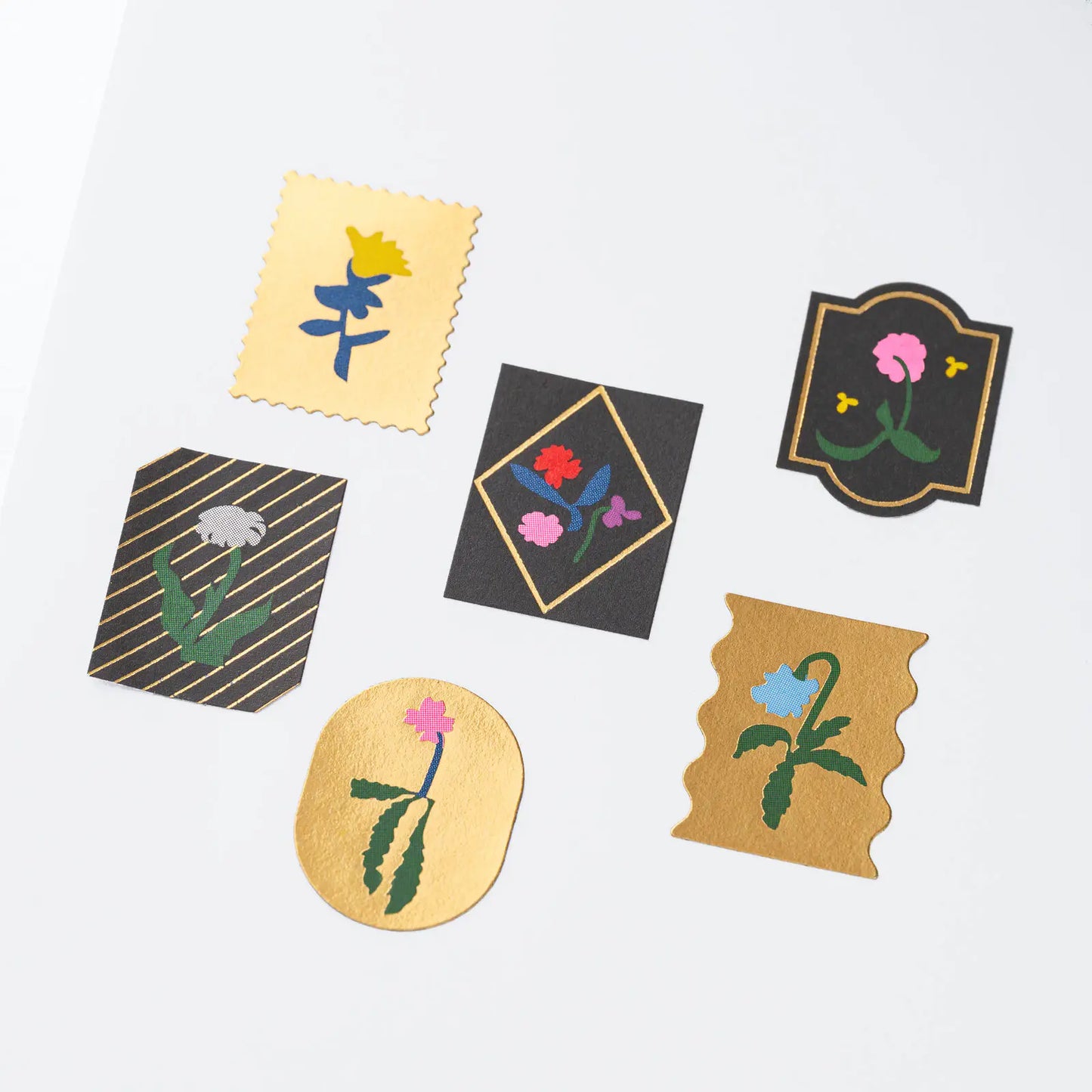 Yoshie Watanabe: Foil-Stamped Stickers (Petit Bloom), 2027 Hobonichi Accessories