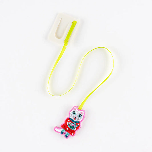 PRE-ORDER Yumi Kitagishi: Embroidered Bookmark - White Cat ,  2026 Hobonichi Accessories