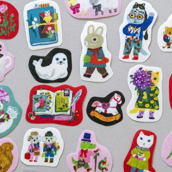 Yumi Kitagishi: Flake Stickers 20 pcs Set - ANIMAL JOURNEY -