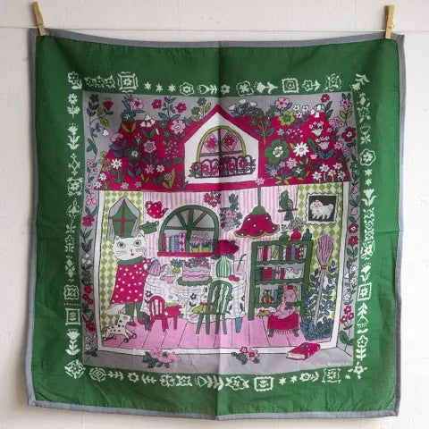Yumi Kitagishi: HANDKERCHIEF - DOLLHOUSE / GREEN -