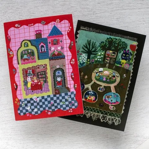Yumi Kitagishi: Mini Notebook Set of 2 - Doll House and Home Party -