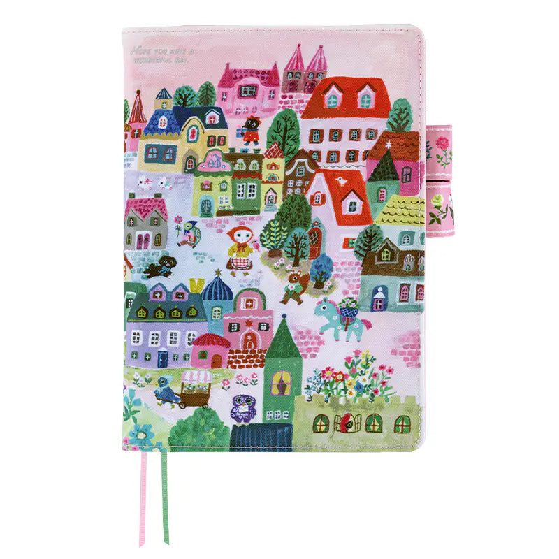 Yumi Kitagishi: White Cat Village [Hobonichi Cousin (A5) Techo Cover] (Cover Only)