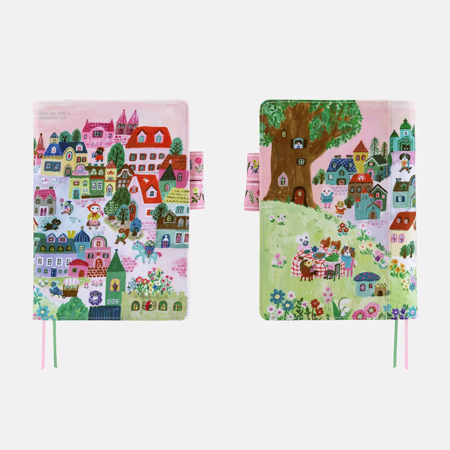 Yumi Kitagishi: White Cat Village [Hobonichi Cousin (A5) Techo Cover] (Cover Only)