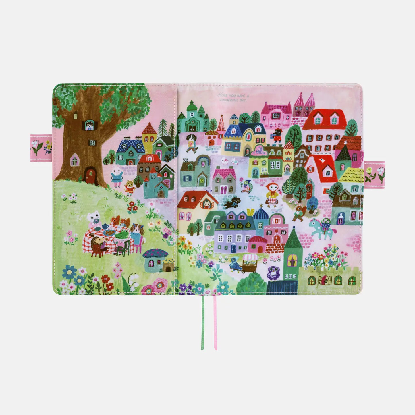 Yumi Kitagishi: White Cat Village [Hobonichi Cousin (A5) Techo Cover] (Cover Only)