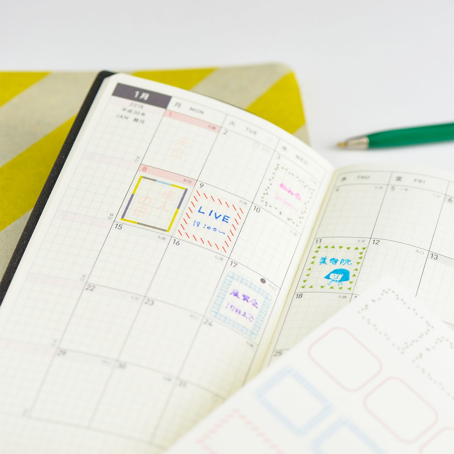 Hobonichi: Hobonichi Frame Stickers, Hobonichi Accessories