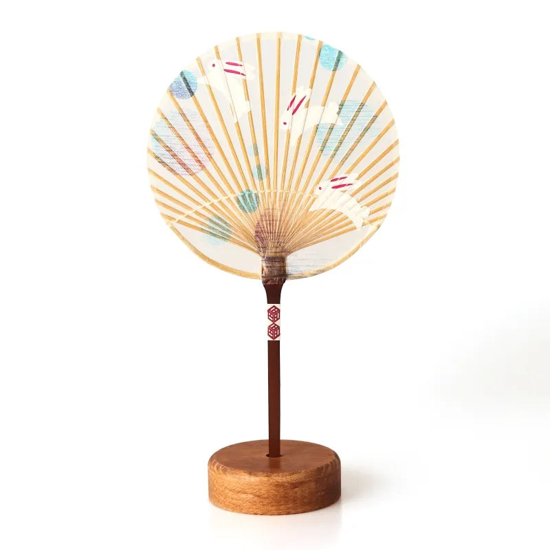 Small Mizu Uchiwa (Water Fan) - Rabbit -, Japanaese paper fan