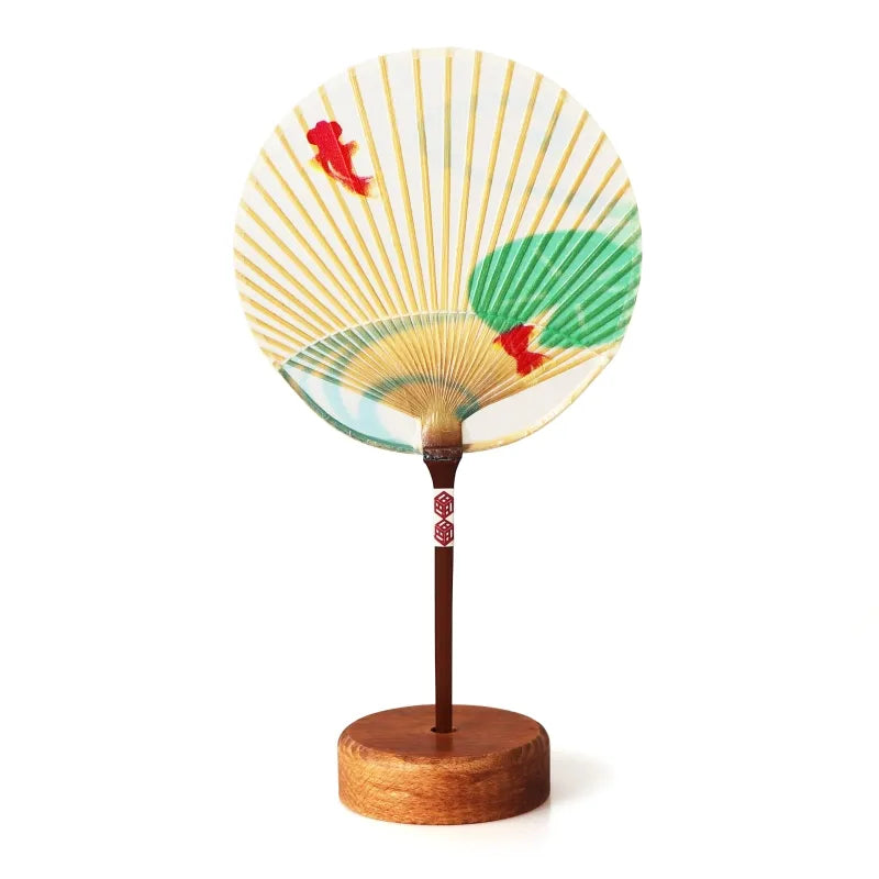 Small Mizu Uchiwa (Water Fan) - Goldfish -, Japanaese paper fan