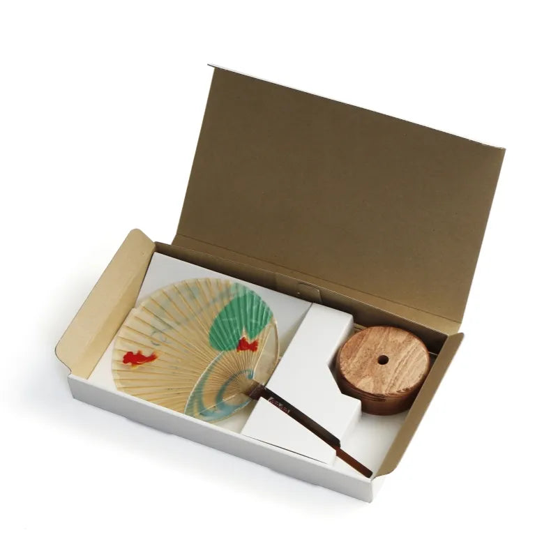 Small Mizu Uchiwa (Water Fan) - Goldfish -, Japanaese paper fan