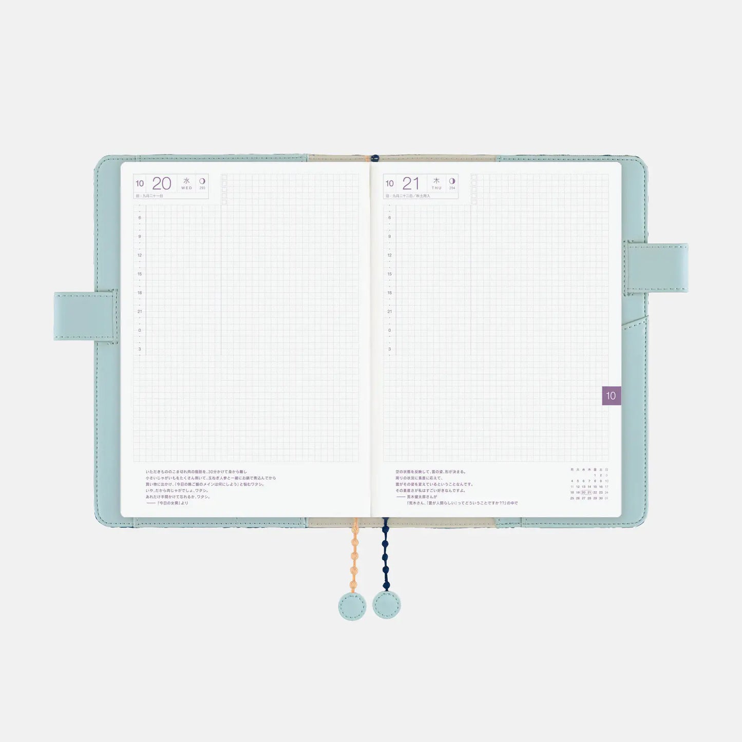 minä perhonen: felice (Blue)  [Hobonichi Cousin (A5) Techo Cover] (Cover Only)