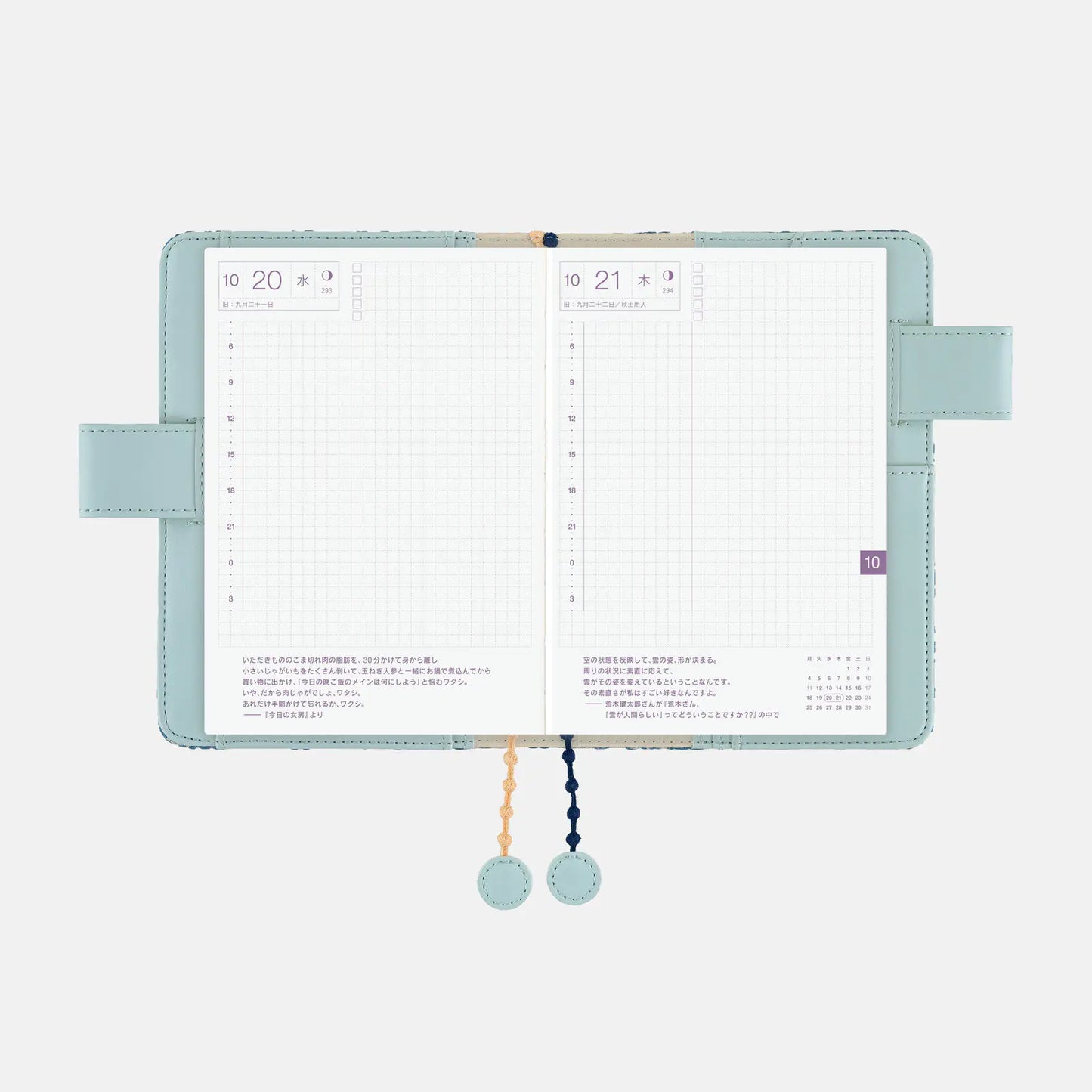 minä perhonen: felice (Blue) [Hobonichi Original (A6) Techo Cover] (Cover Only)