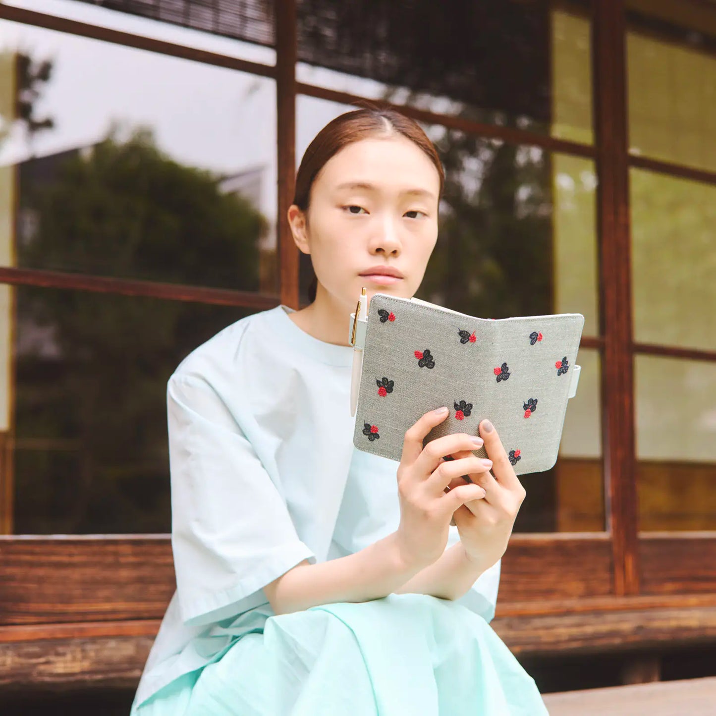 minä perhonen: light berry (Green) [Hobonichi Original (A6) Techo Cover] (Cover Only)