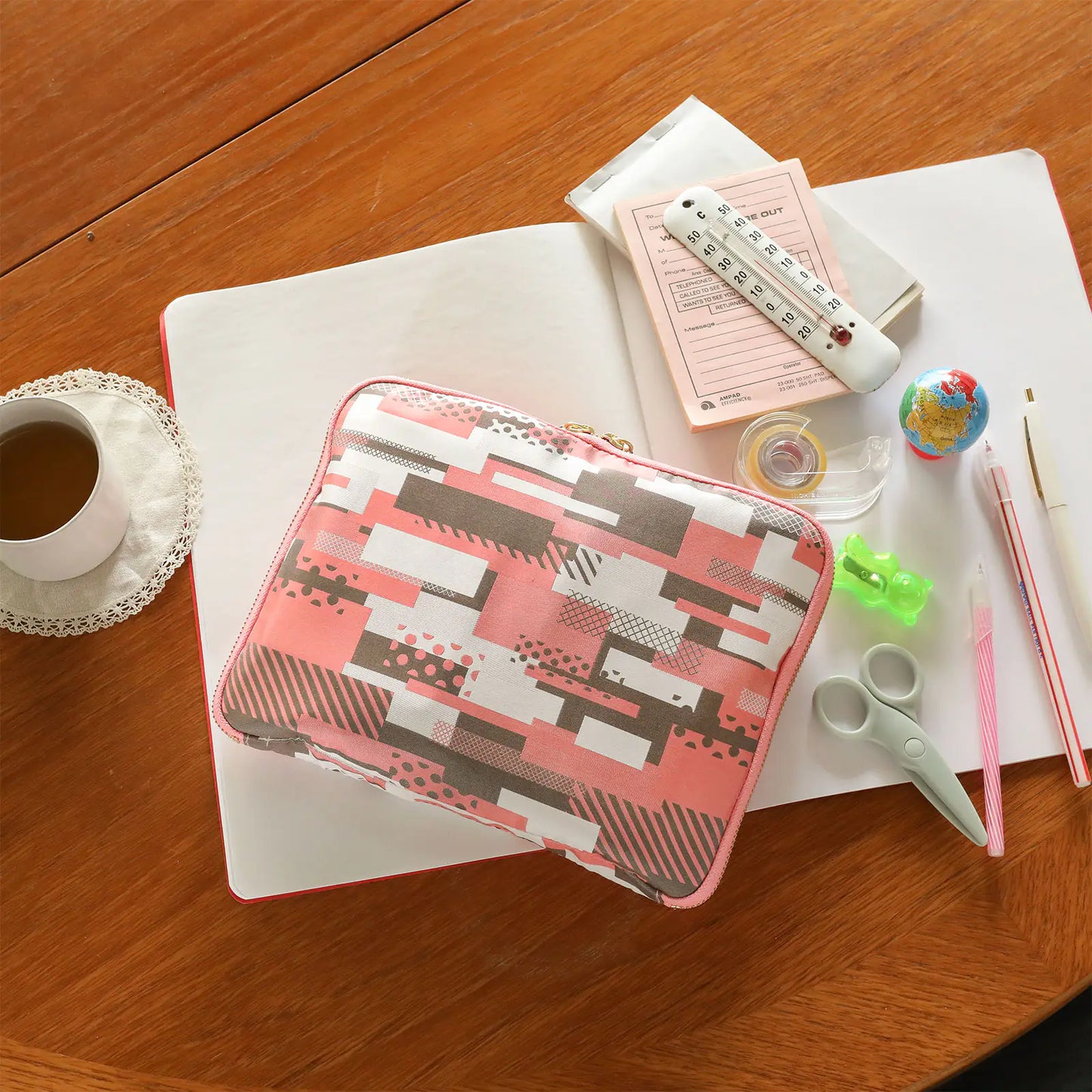 mt: Pink Mix Large Drawer Pouch,  Hobonichi Large Drawer Pouch